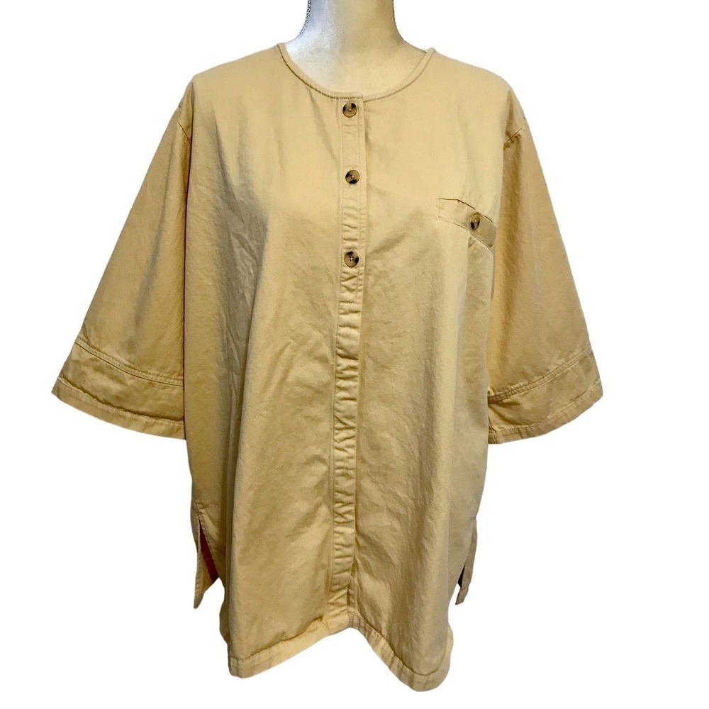 Denim & Co. Button Down Blouse Women 1X